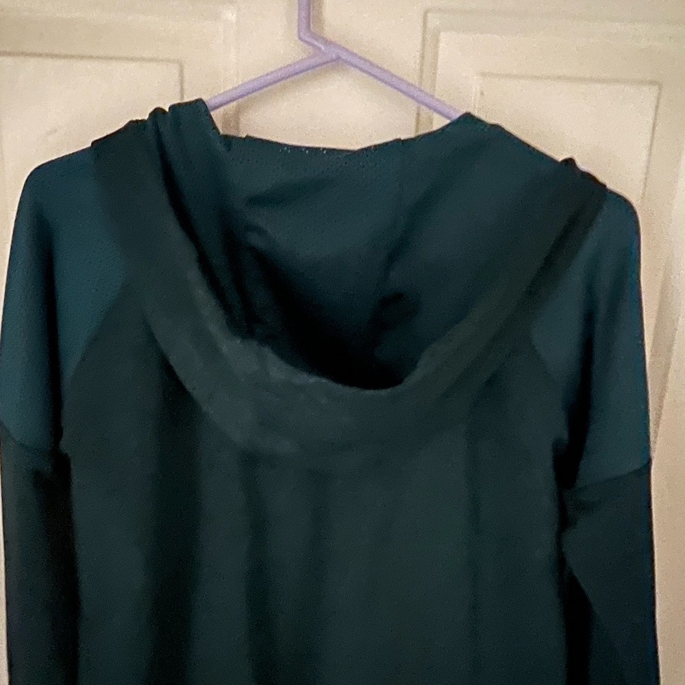 Women's Dark Green Zip-Up Hoodie by Adrienne Vittadini Size Large - Picture 6 of 6